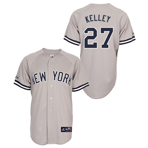 Shawn Kelley #27 Youth Baseball Jersey-New York Yankees Authentic Road Gray MLB Jersey - Click Image to Close